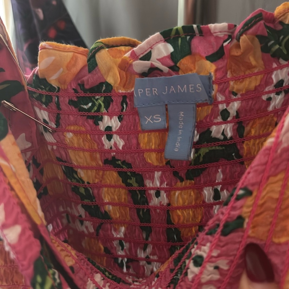 Draper James Taylor Smocked Dress In Orange Blossom - Picture 4 of 5